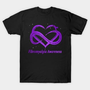 I Wear Purple For Fibromyalgia Awareness Warrior T-Shirt